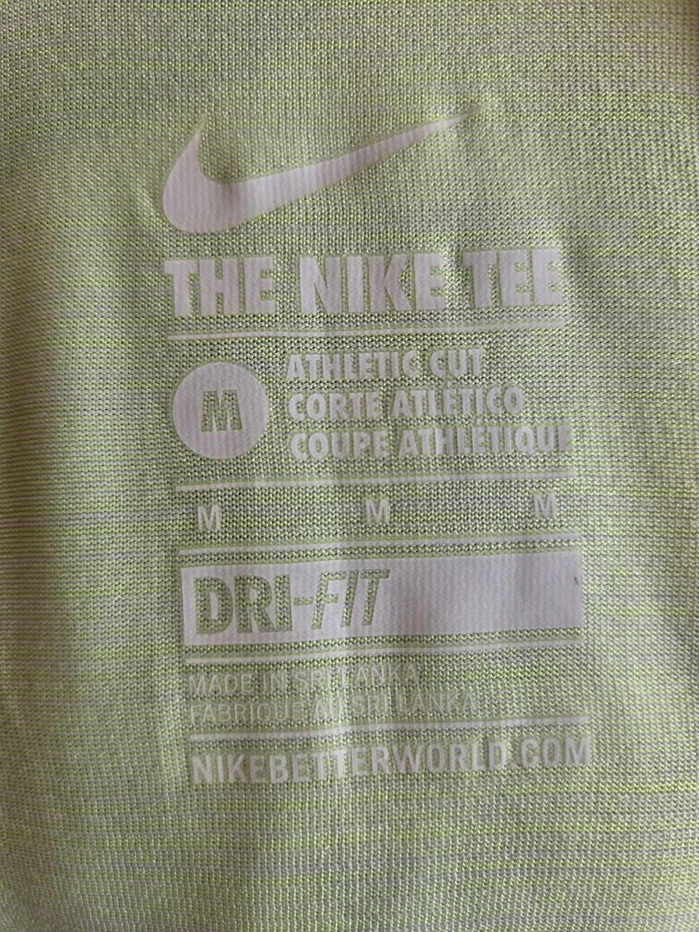 Nike Women's Neon Yellow V-Neck Short Sleeve Tee